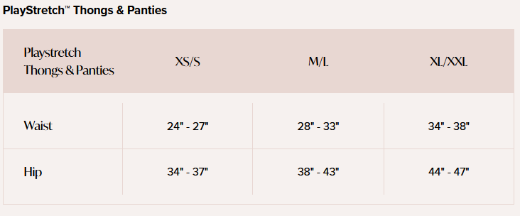 Product size guide