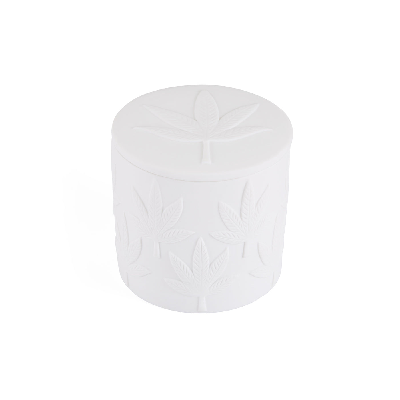 hashish ceramic candle white - details view