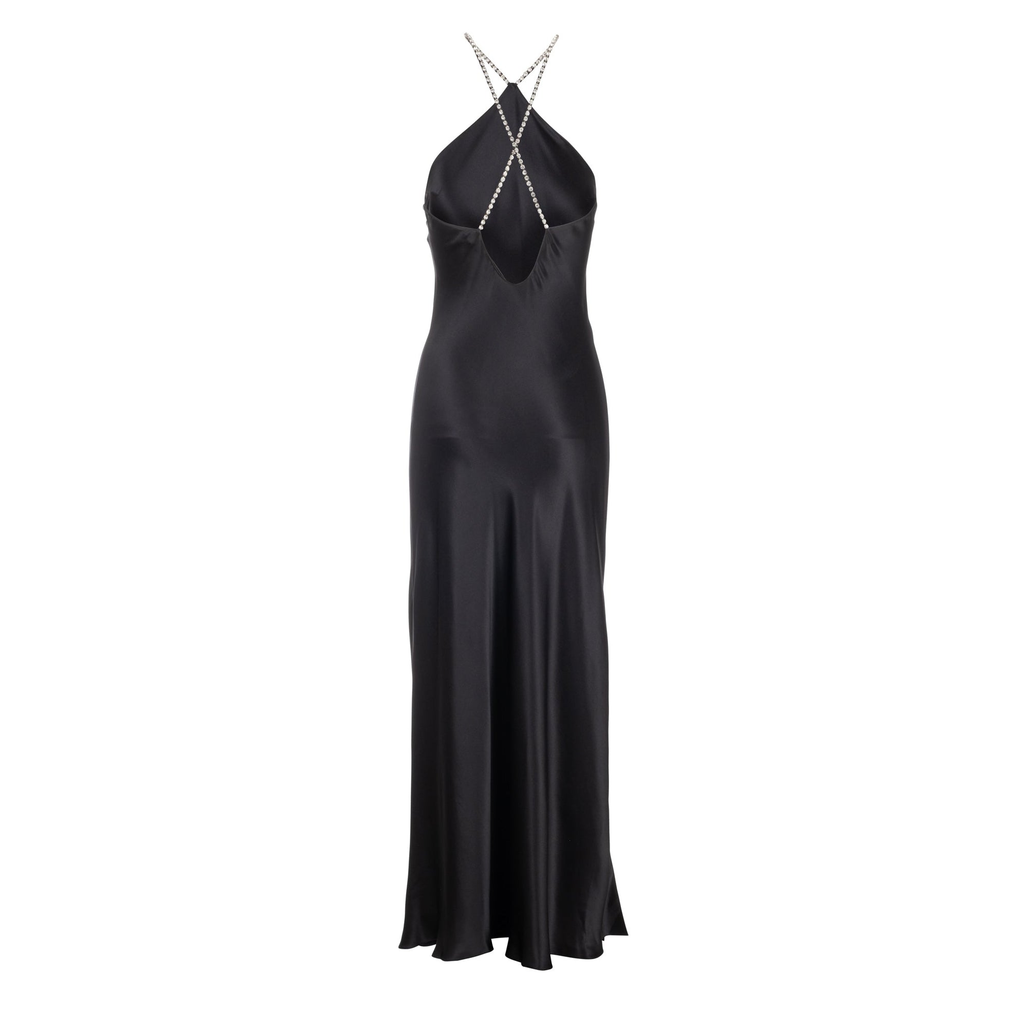 Embellished Halter Maxi | Black