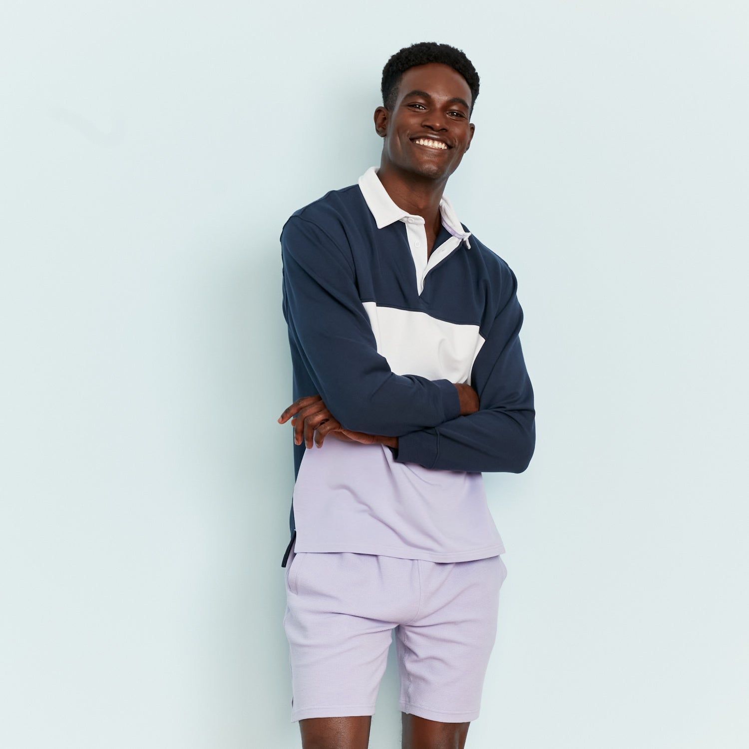 Hugby Rugby Pullover | Navy/White/Lavender