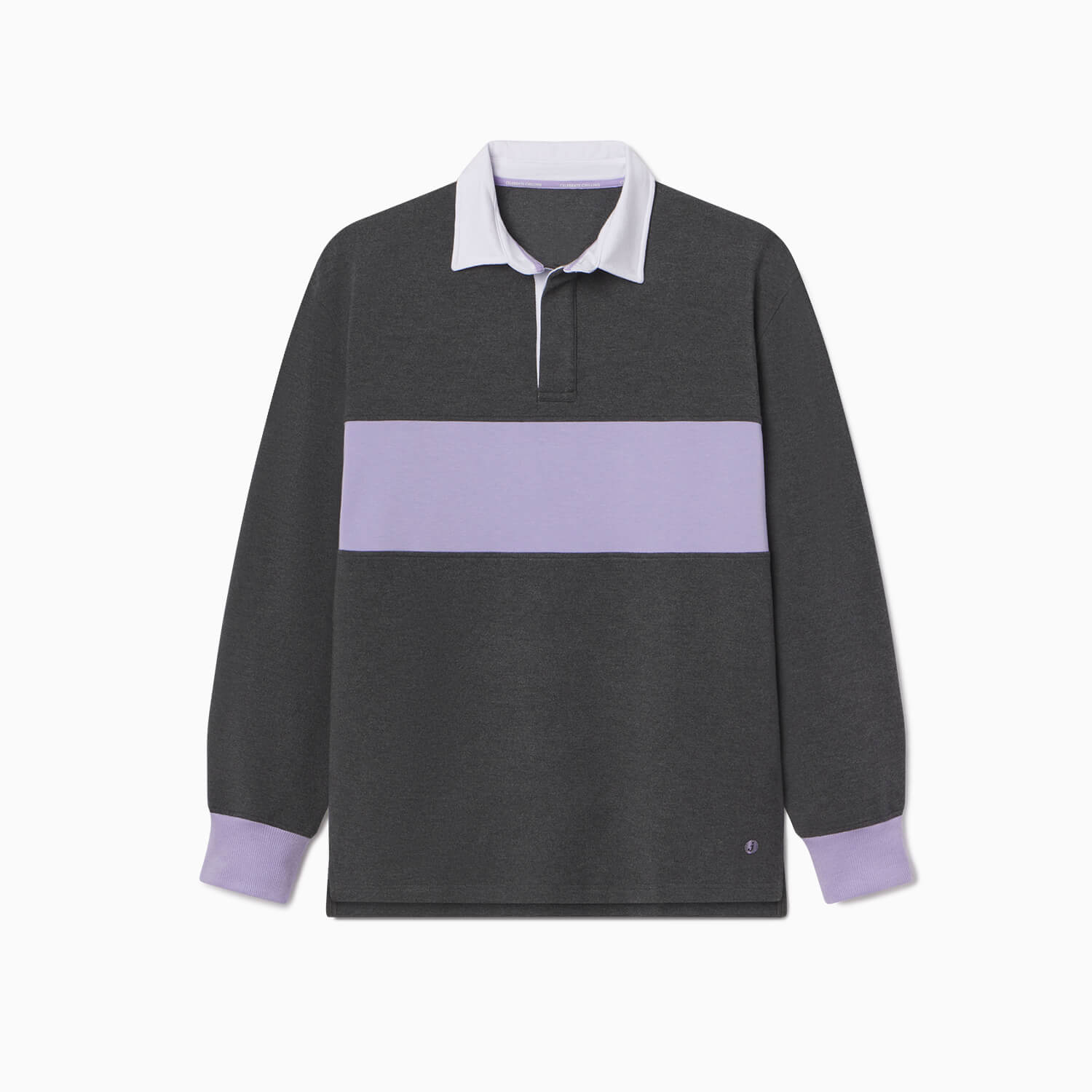 Modal Rugby Pullover | Gray/Lavender