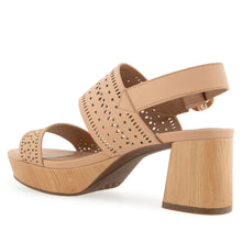 Camera Sandal Platform | Beige Bisque Faux Leather