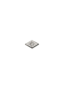 Jac+Jo Icon Vintage Star Rhombus Studs | White Sapphire | 925 Rhodium Plated Sterling Silver