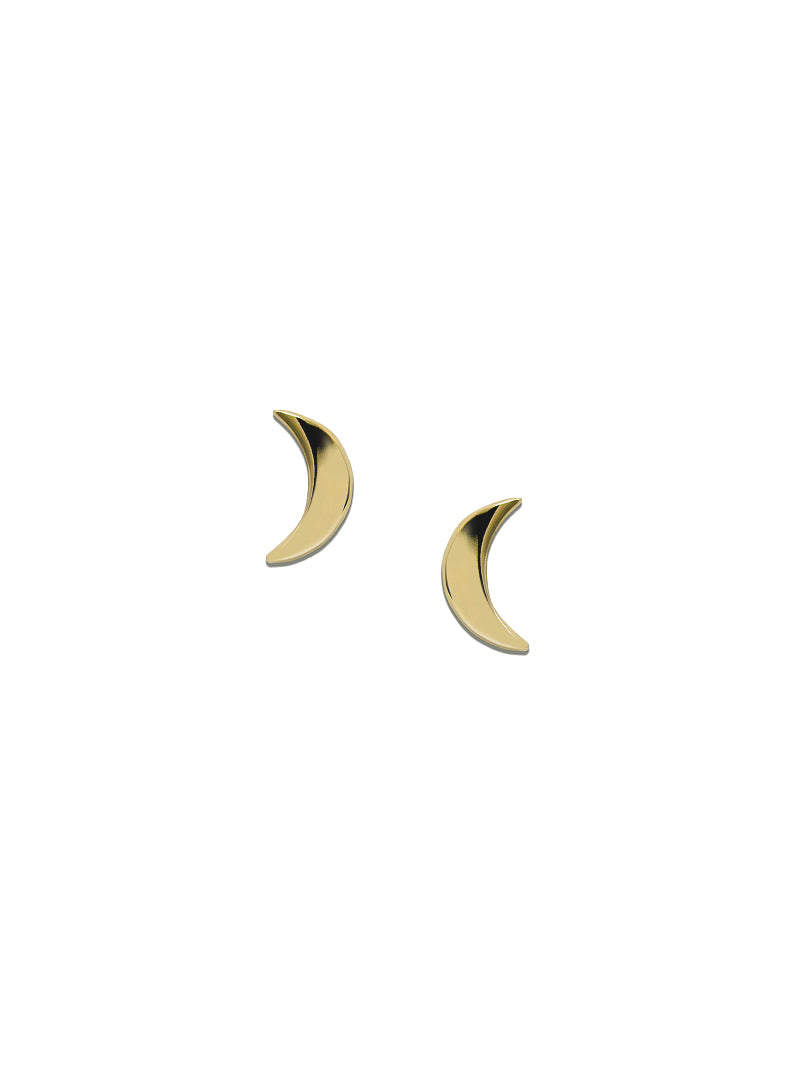 Jac+Jo Icon Moon Studs | 14K Yellow Gold