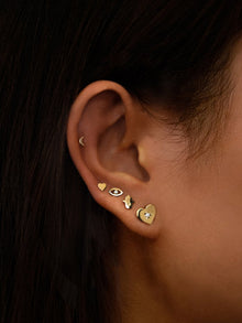 Jac+Jo Icon Moon Studs | 14K Yellow Gold