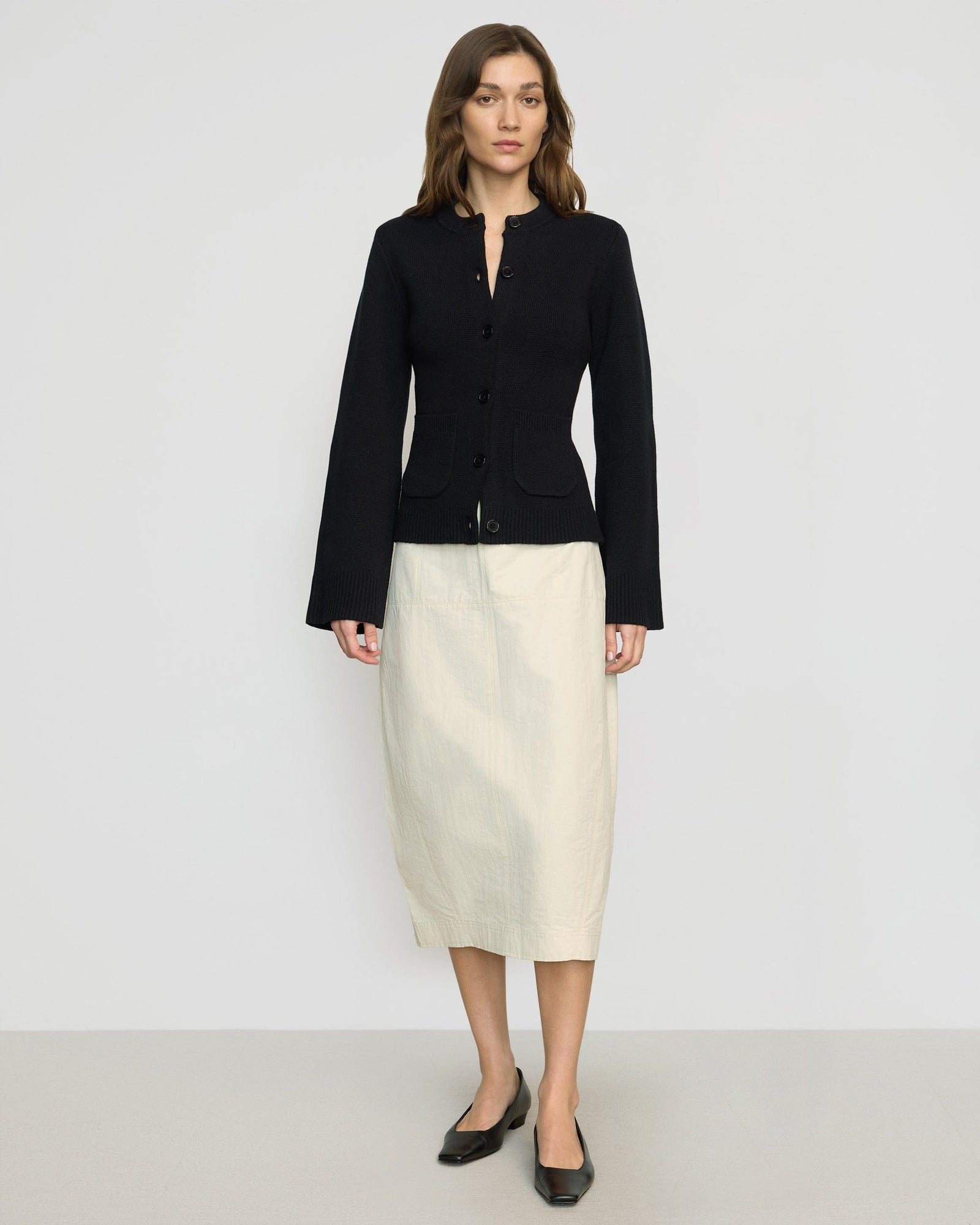 Renee | Jarmaine Back-Slit Barrel Skirt in Size Small