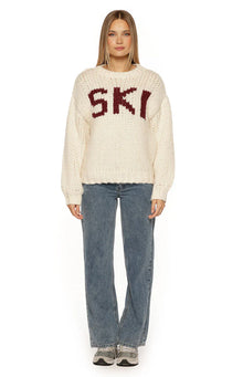 Jasmine Ski Jacquard Chunky Knit Sweater | Cream