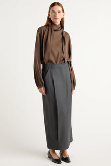 Kelsey | Josephine Scarf-Neck Tencel Blouse in Size Small