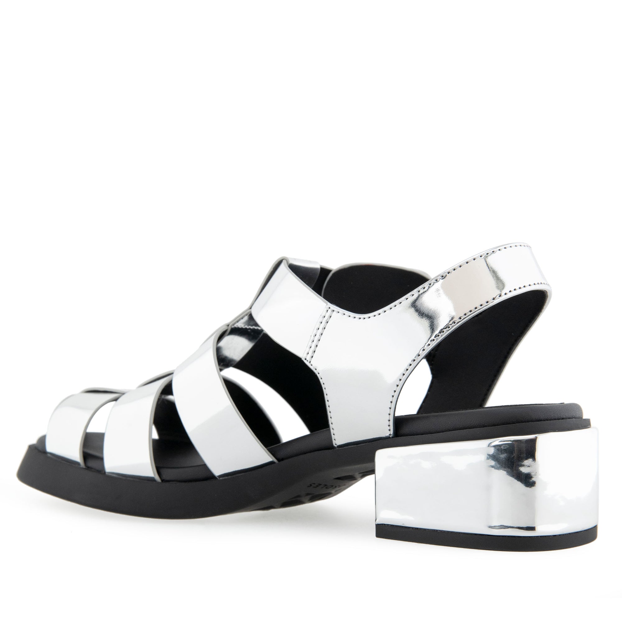 Dapper Casual Fisherman | Silver Mirror Metallic Faux Leather