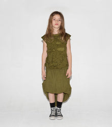 Kid | Torn Sleeveless Shirt | Rusty Green
