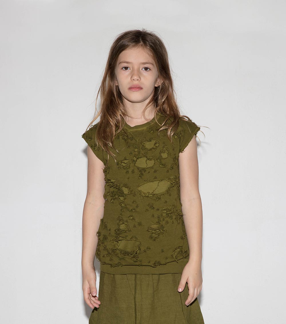 Kid | 2 Lengths Balloon Skirt | Dyed Graphite