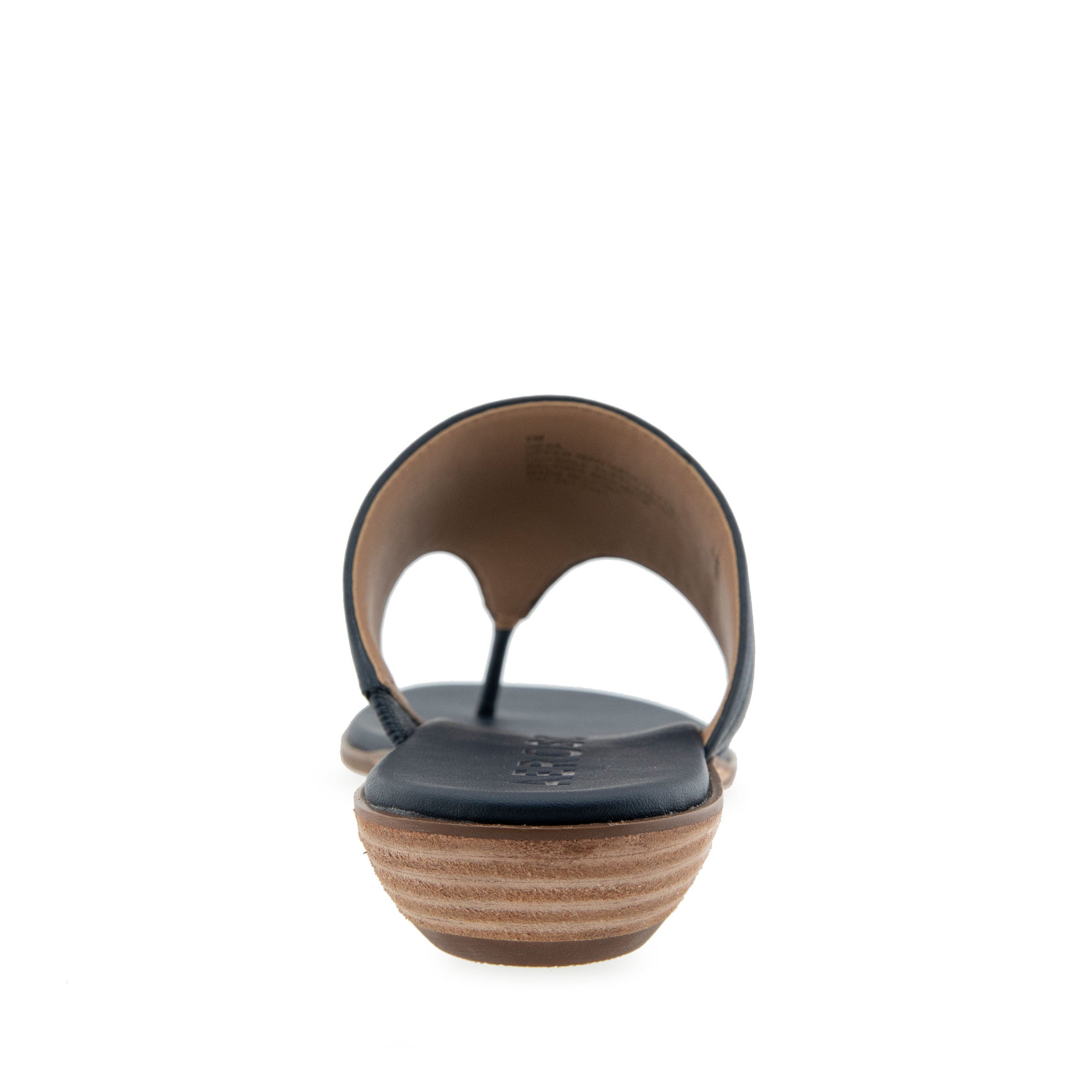 Gesa Sandal Flat | Eggnog/Navy Stripe Textured Fabric