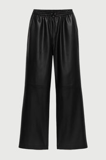 Kelsey | Lianne Drawstring Vegan Leather Pant in Size Small  - Flat