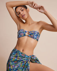 Womens | Luna Bikini Top | Black-Jungle-Forest