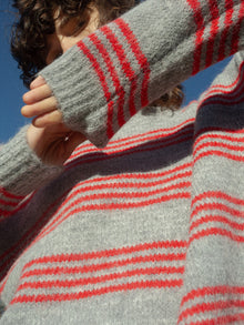 Bronte Sweater | Grey Stripe