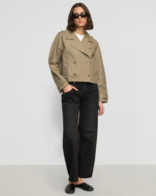 Olivia | Luca Cropped Trench Jacket in Size Small 