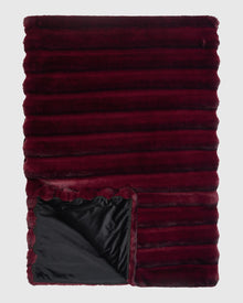 Fur-Free Chinchilla (Faux Fur) Throw | Wine Chinch