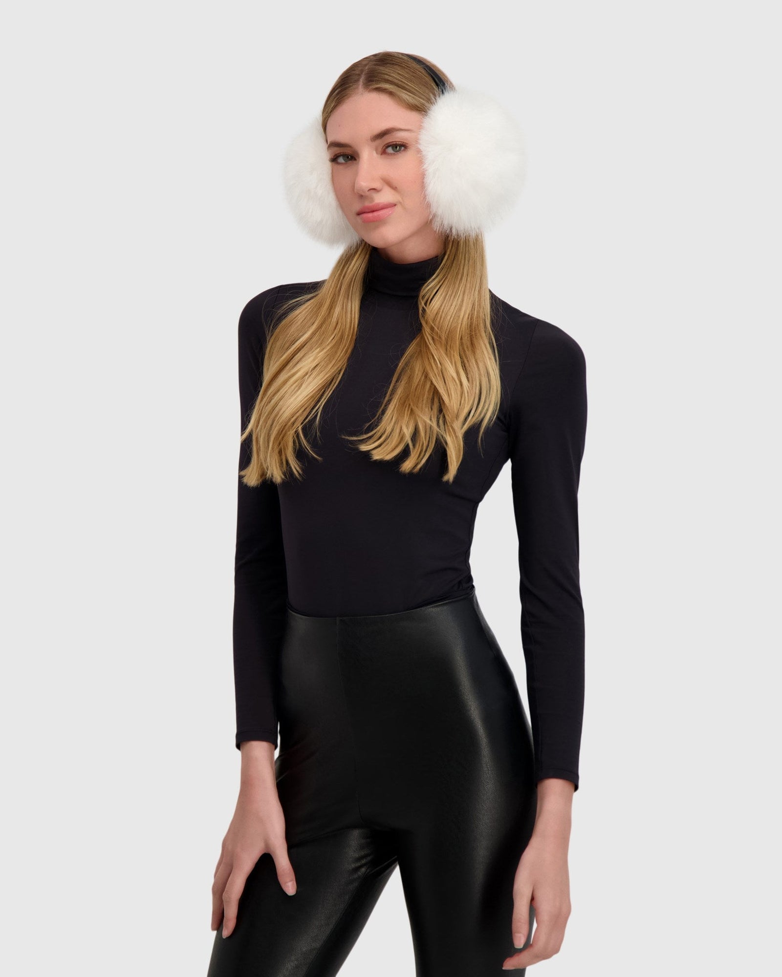 Fur-Free Fox (Faux Fur) Earmuffs | White