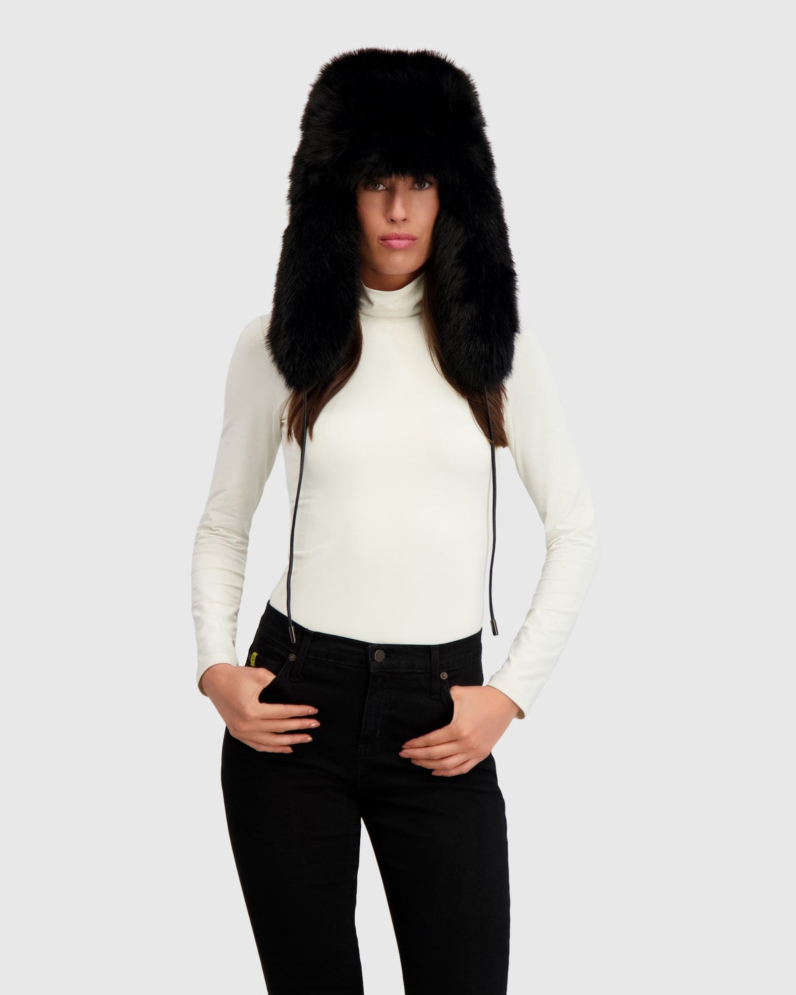 Fur-Free Fox (Faux Fur) Hat | Black