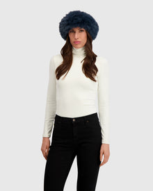 Fur-Free Fox (Faux Fur) Headband | Navy