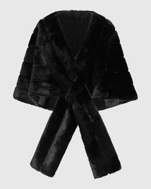 Fur-Free Mink (Faux Fur) Stole | Black