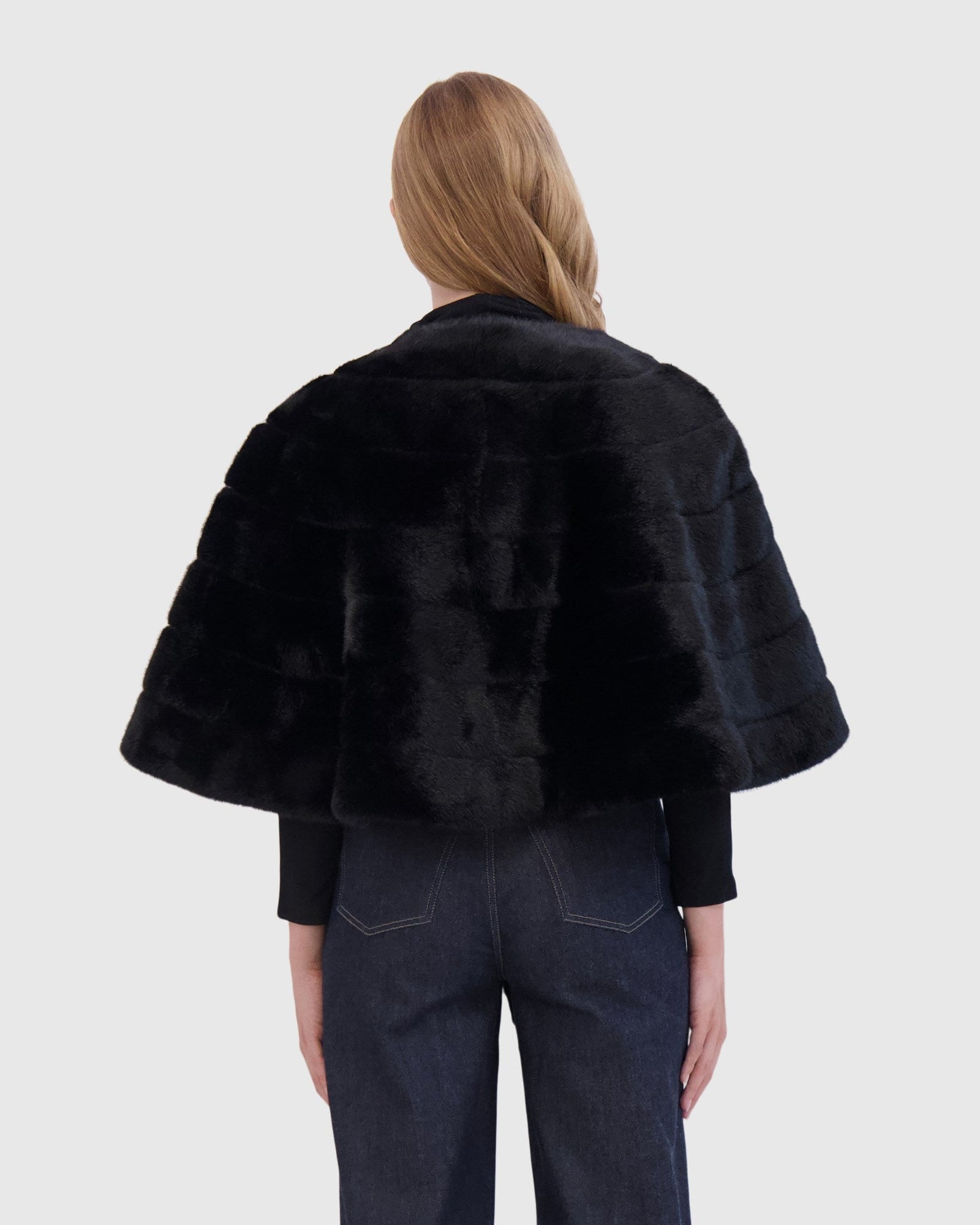 Fur-Free Mink (Faux Fur) Stole | Black