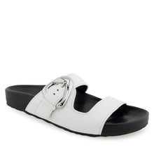 Lemon Sandal Footbed | Bright White Pebbled Leather
