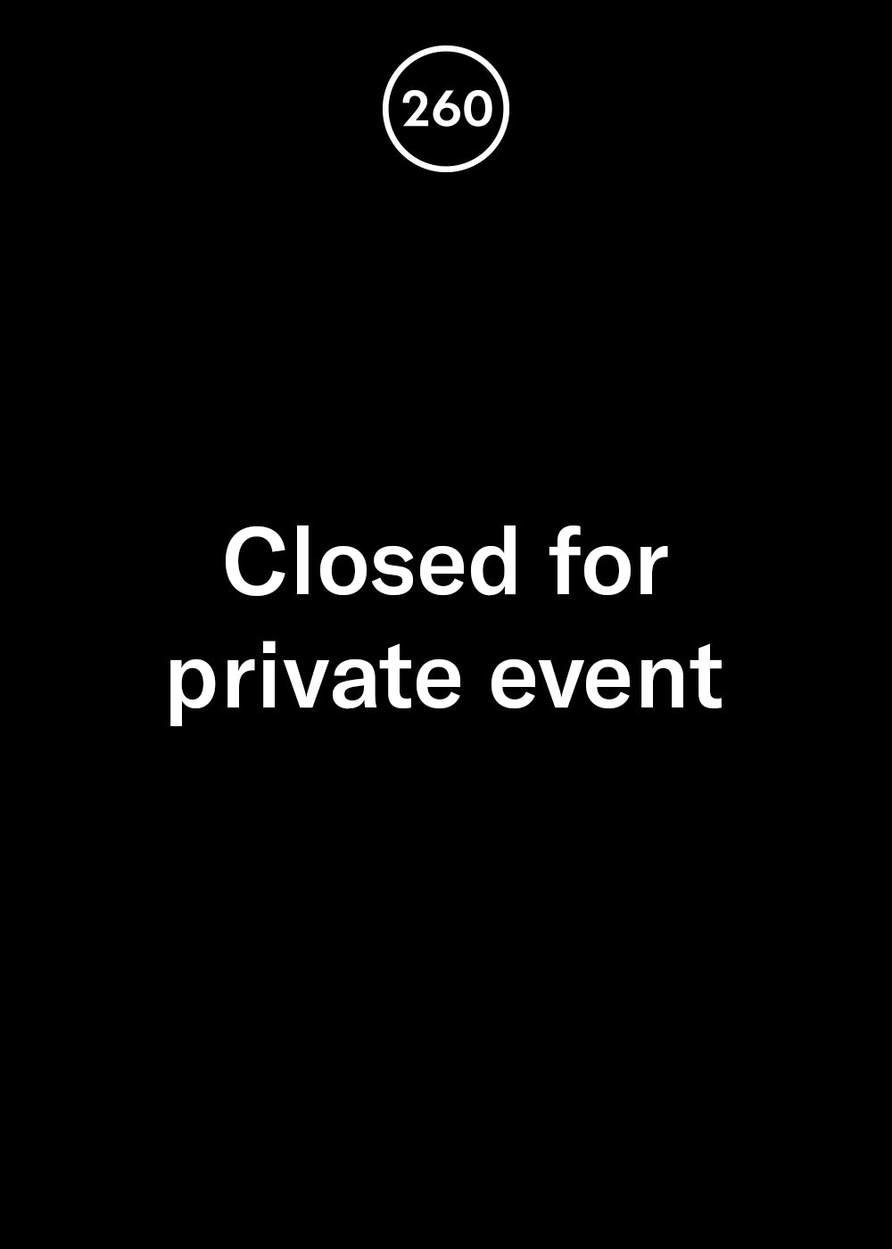 Closed for private event