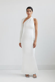 Manhattan One Shoulder Gown | Off White