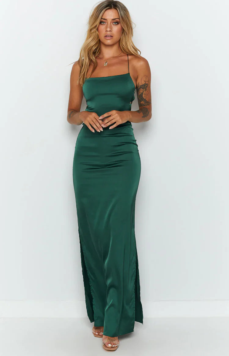 Manhattan Slip Formal Dress | Emerald