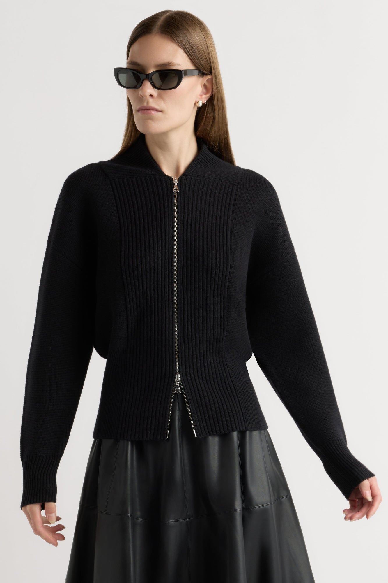 Marije | Manning Organic Cotton-Wool Zip Cardigan in Size Small