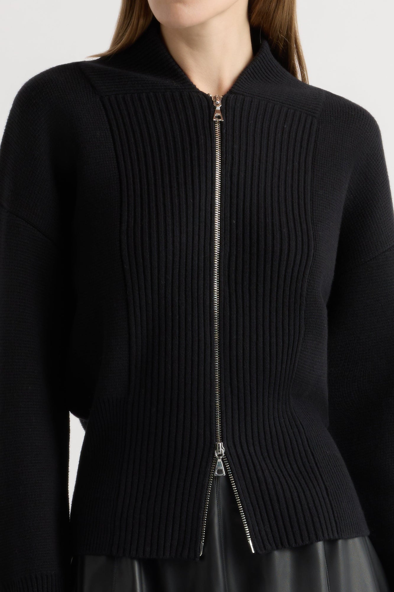 Marije | Manning Organic Cotton-Wool Zip Cardigan in Size Small