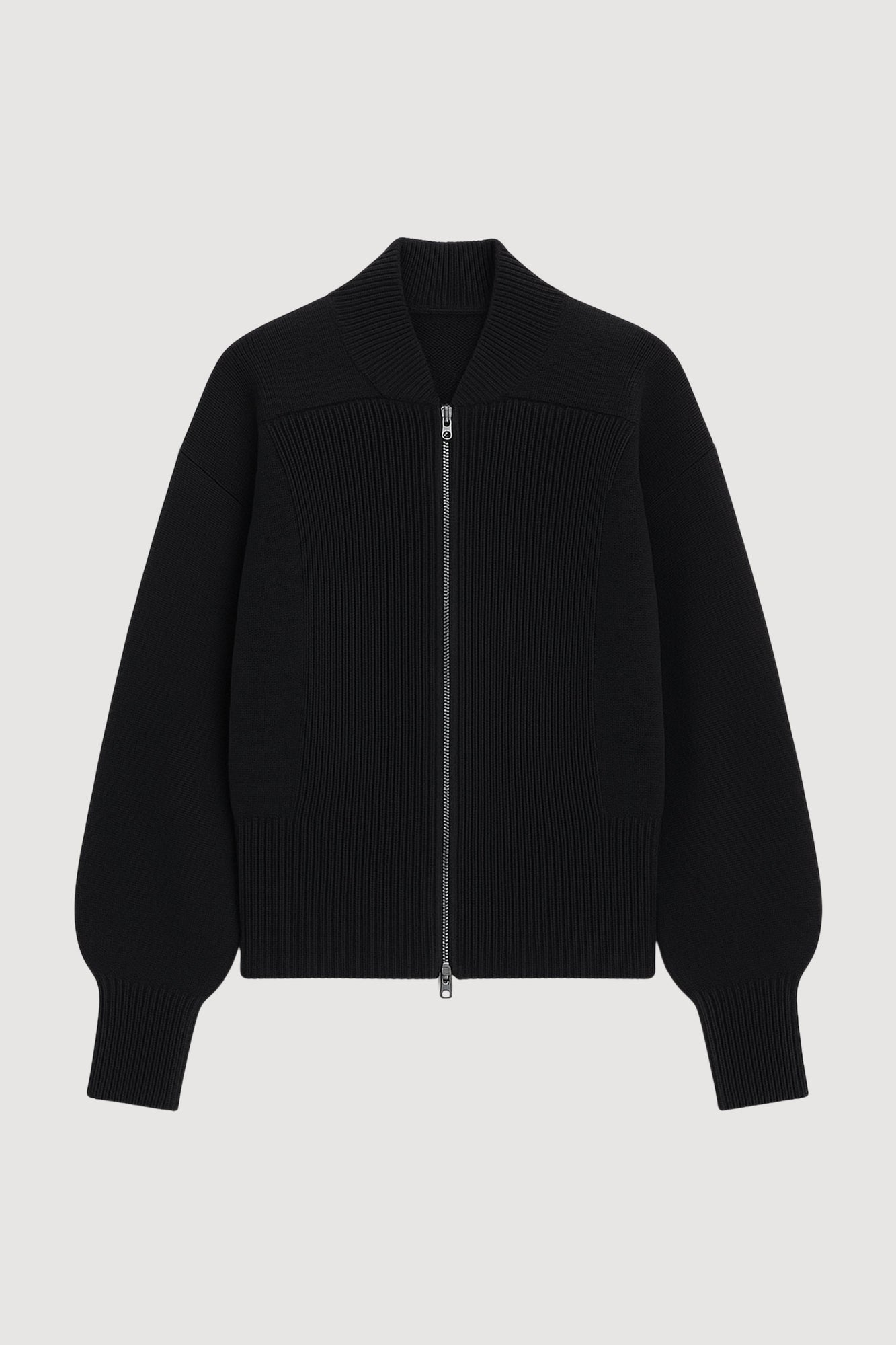 Marije | Manning Organic Cotton-Wool Zip Cardigan in Size Small - Flat