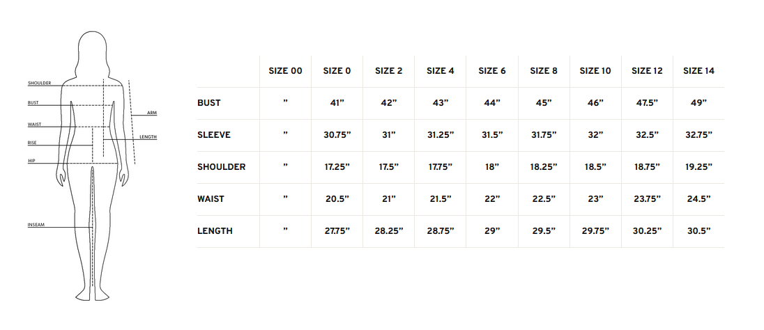 Product size guide