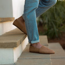 Image 4 of the Alejandro Woven Slip on Almond on model