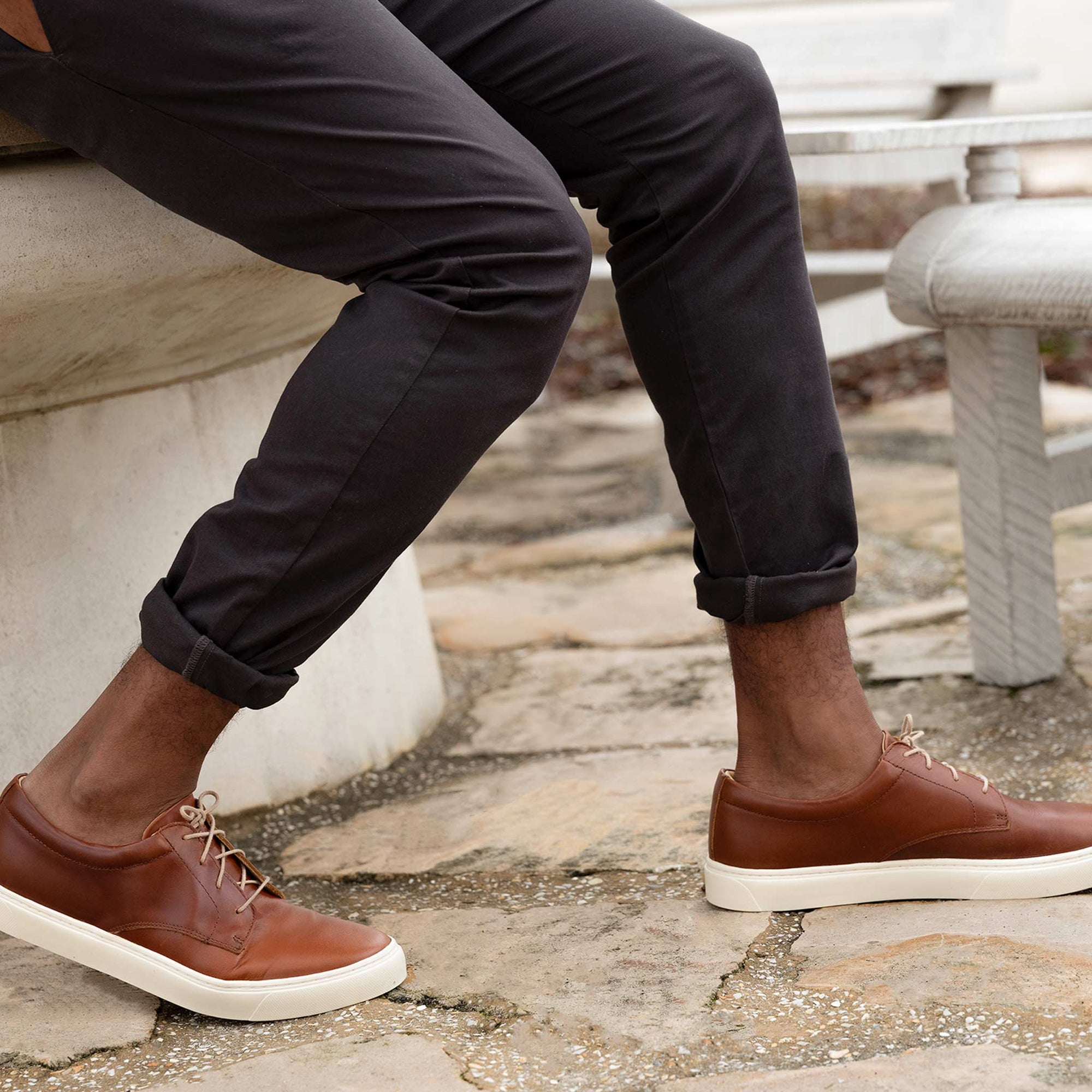 Image 3 of the Everyday Low Top Sneaker Brandy on model