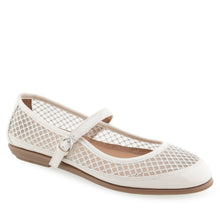 Baylee Casual Flat | Crystal/Eggnog Mesh Fabric