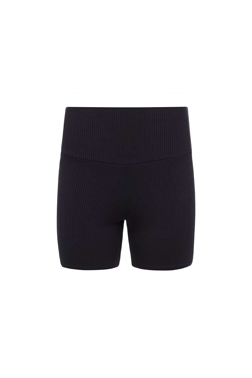 Midi Bike Short | Black Rib