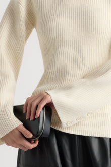 Marije | Minali Ribbed Sculpted Sweater in Size Small