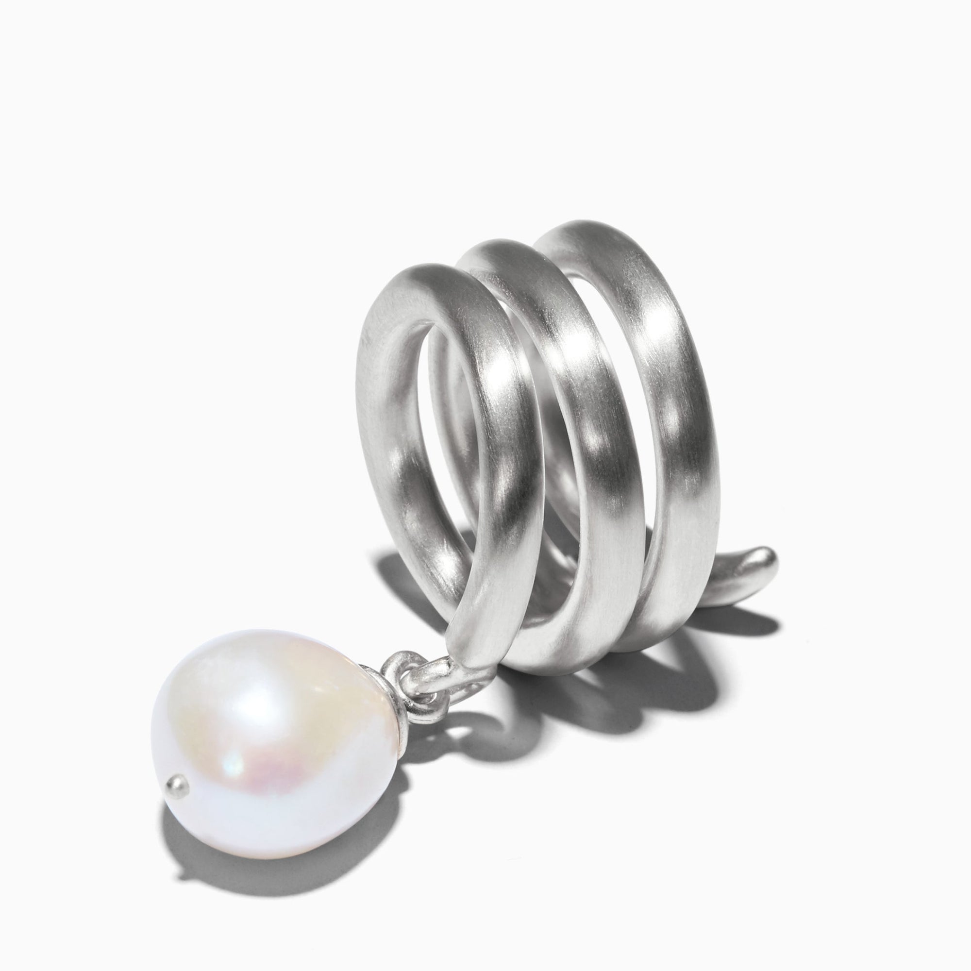 Cam Ring - Satin Finish | Silver | Freshwater Pearls