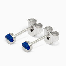 Circle Earrings | Silver | Lapis Lazuli