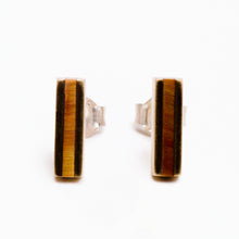 Line Earrings | Brass | Tiger's Eye