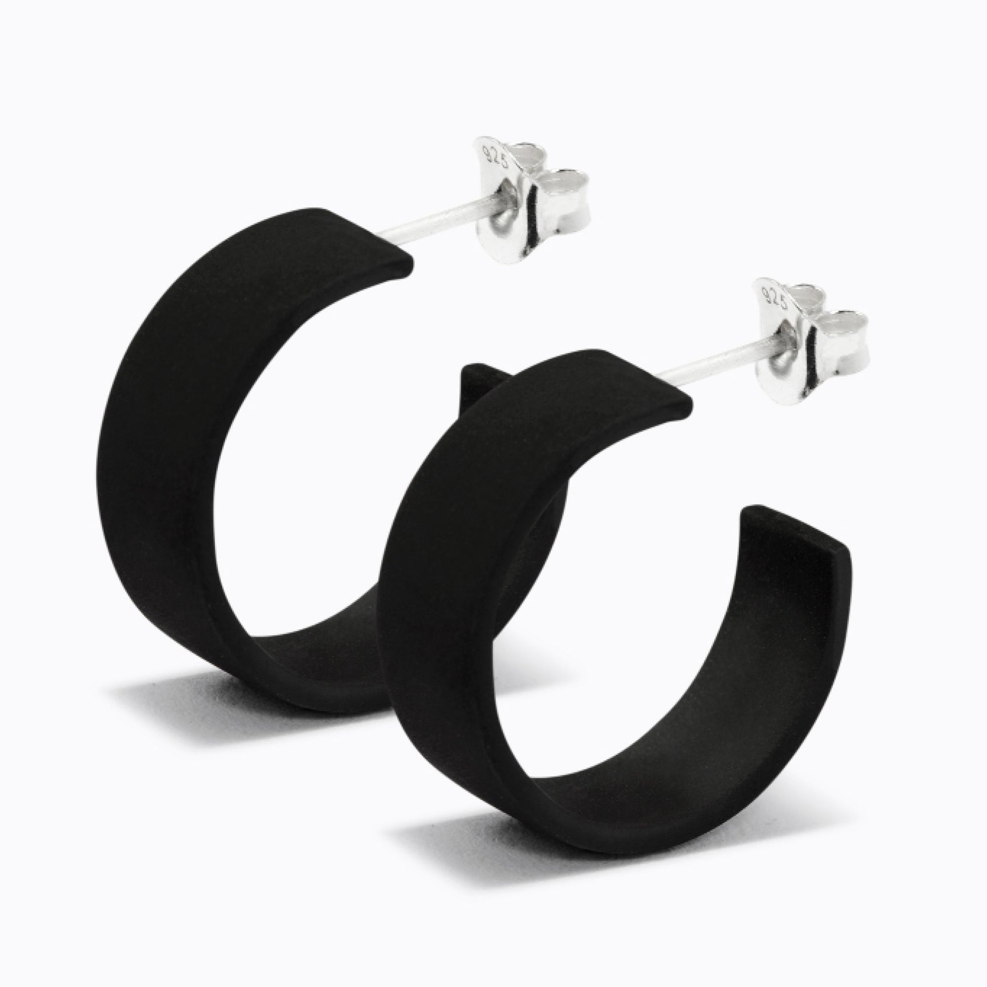 Max Earrings | Brass | Matte Black