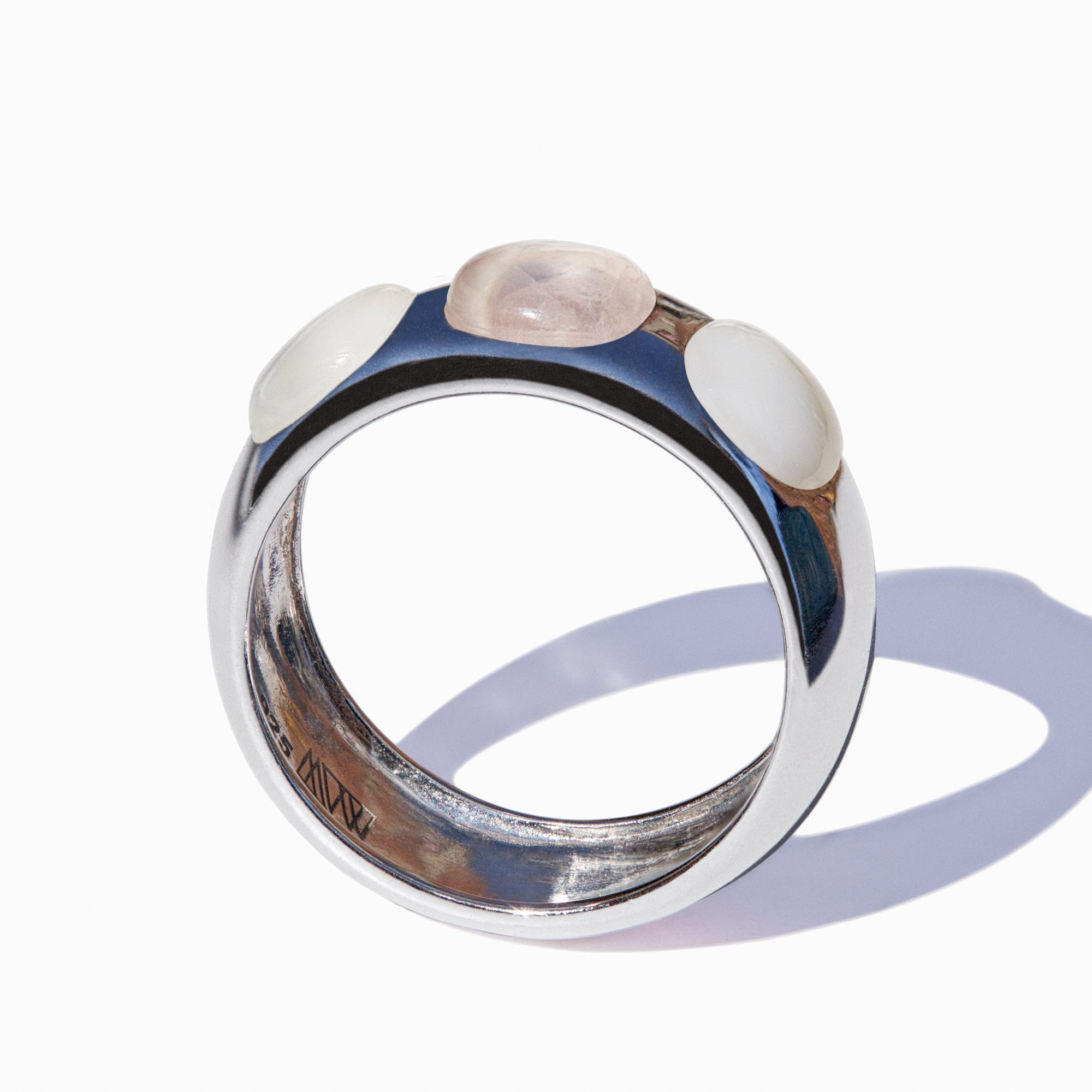 Souk Ring | Silver | Mother of Pearl/Rose Quartz/Moonstone