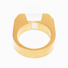 Syd Ring | 18K Gold Plated | White Agate