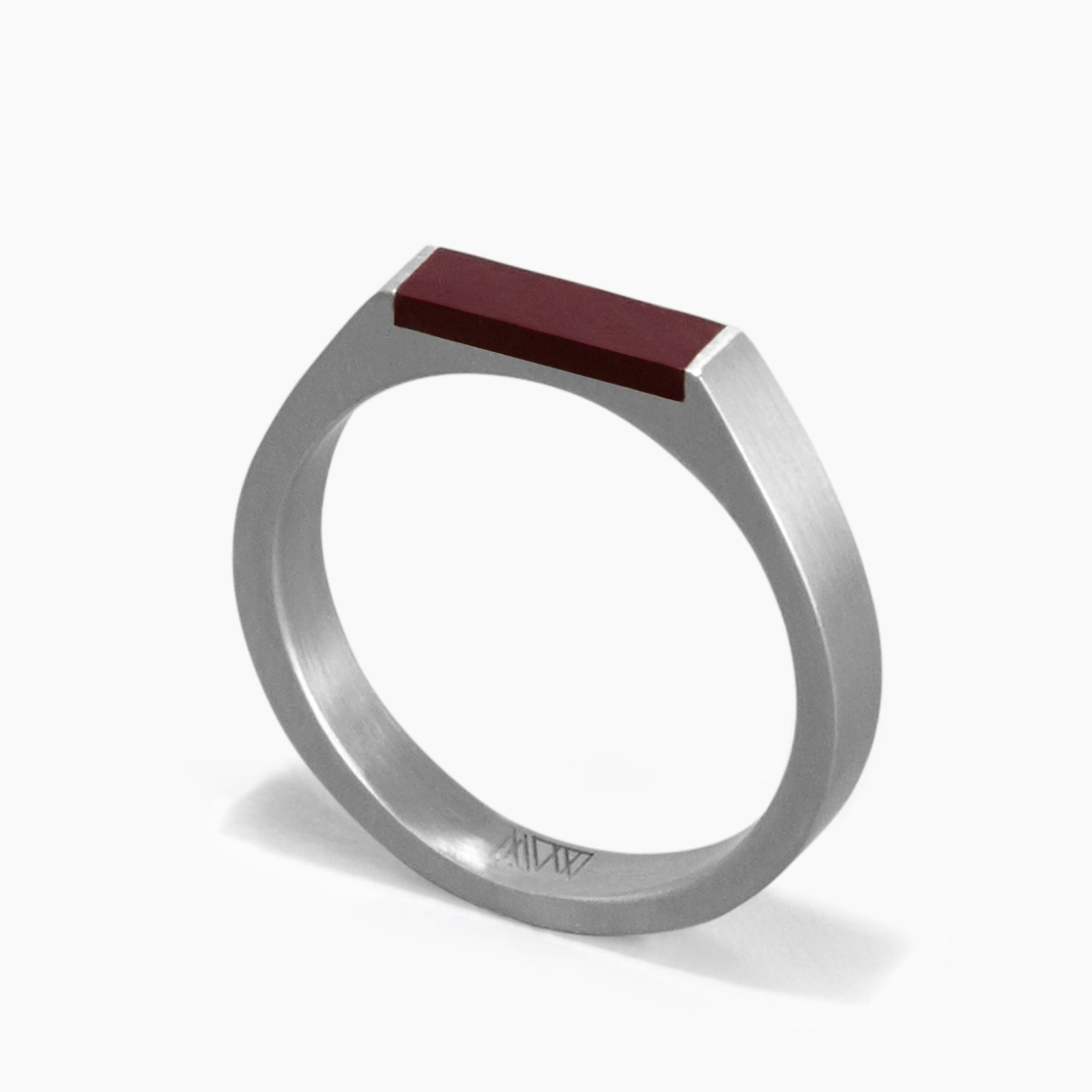 Theorem Ring | Sterling Silver | Burgundy