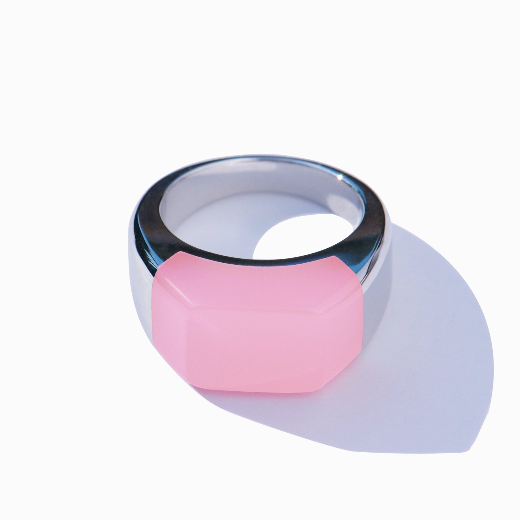 Sello Ring | Silver | Pink