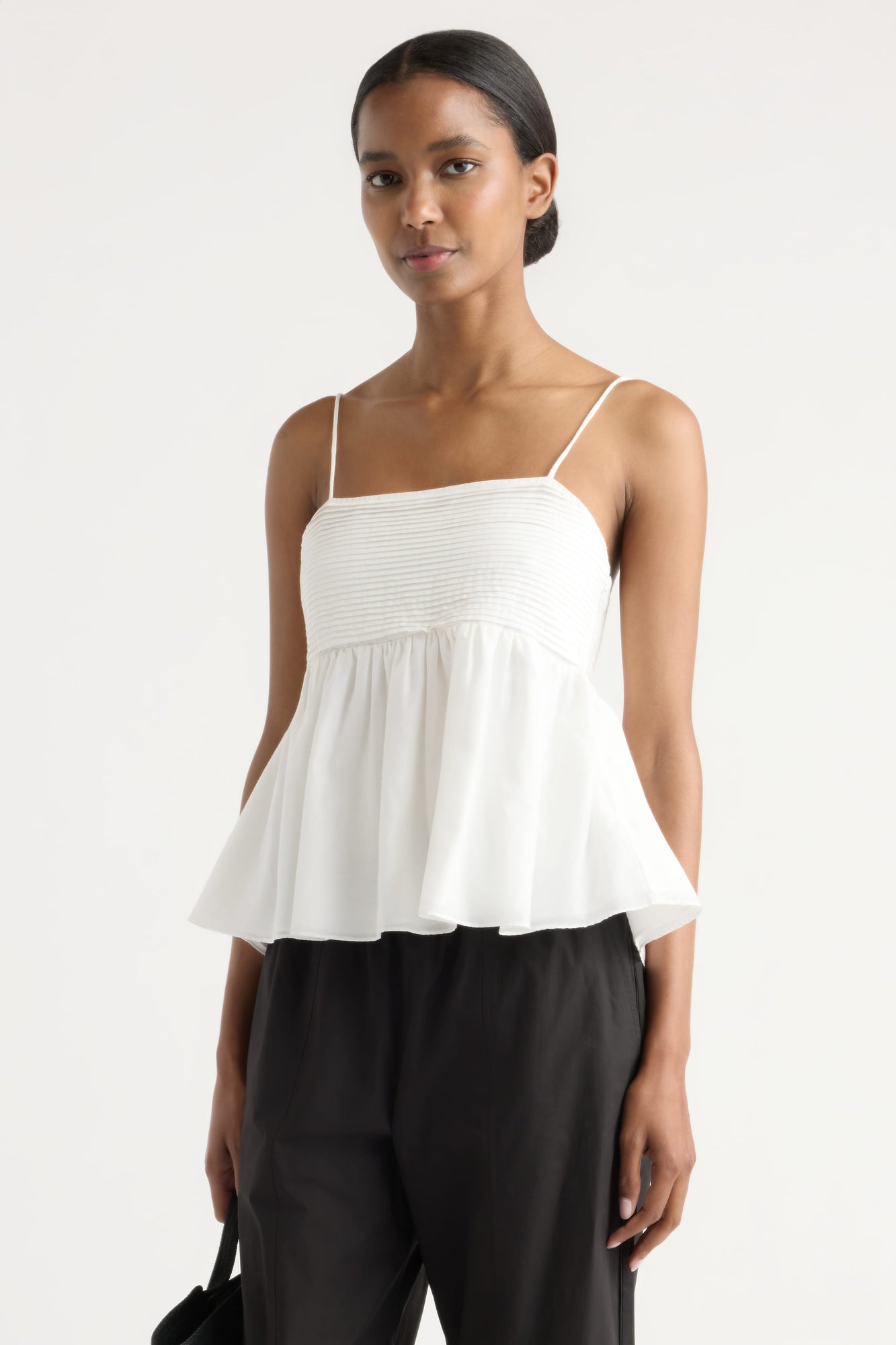 Isilda | Molly Pintuck Cotton-Silk Top in Size Extra Small