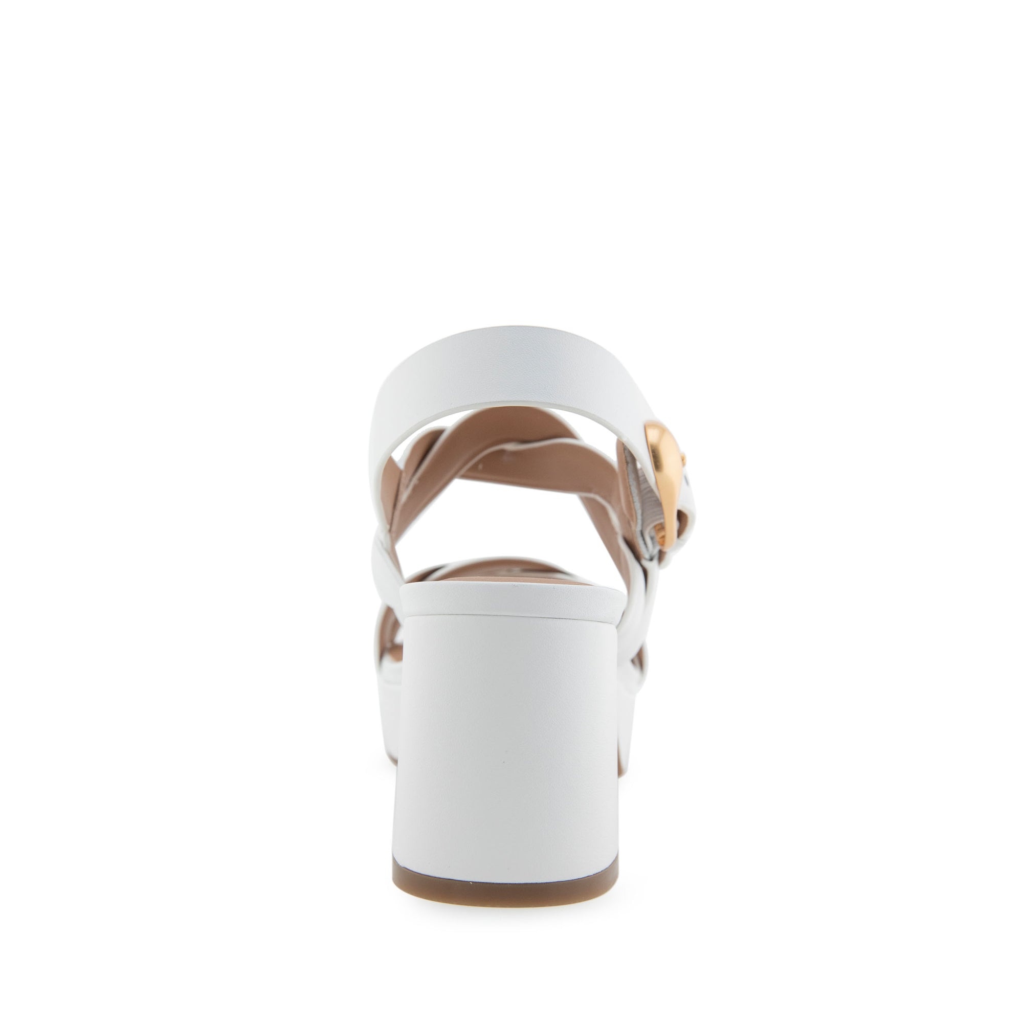 Camea Sandal Platform | Bright White Leather