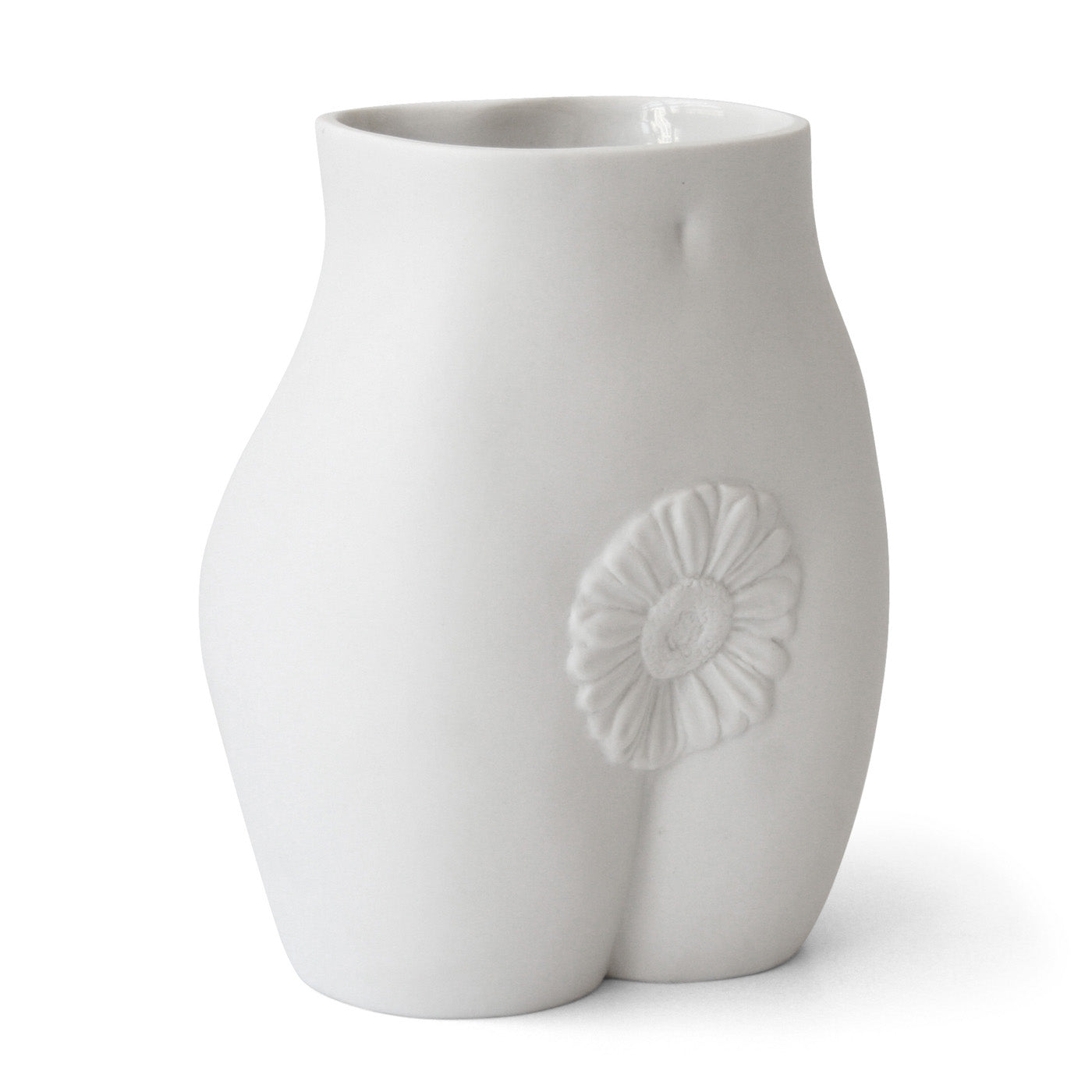 edie vase porcelain white - angle view